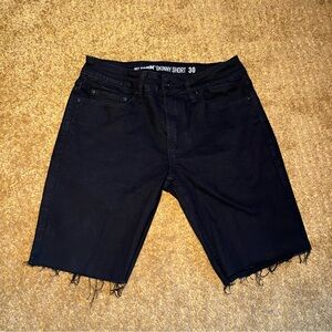 Hot topic black denim skinny shorts